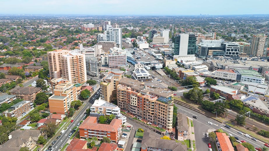 Hurstville CBD in Sydney