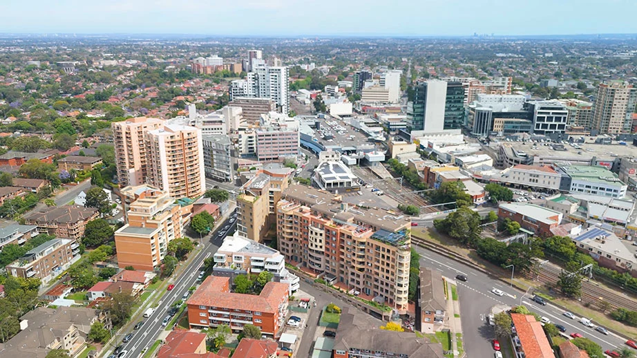 Hurstville CBD in Sydney