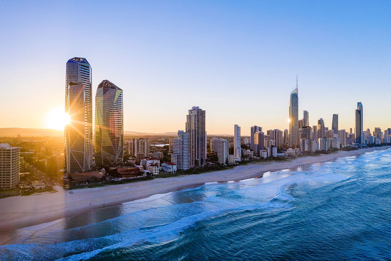 Gold Coast skyline from the water