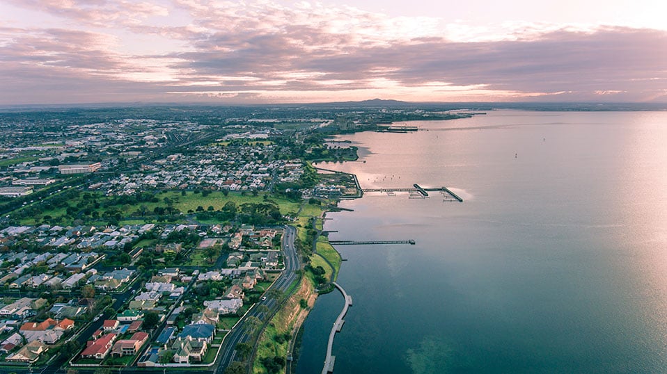 Geelong City on the Corio Bay