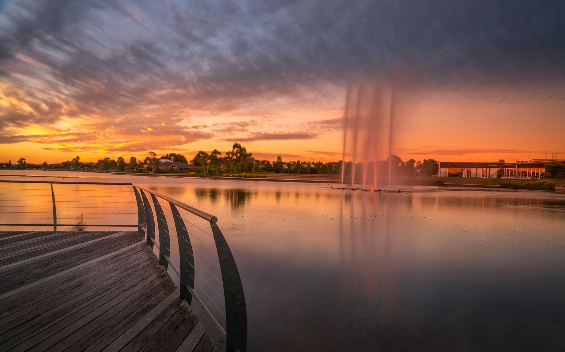 Lakeside sunset in Pakenham Victoria
