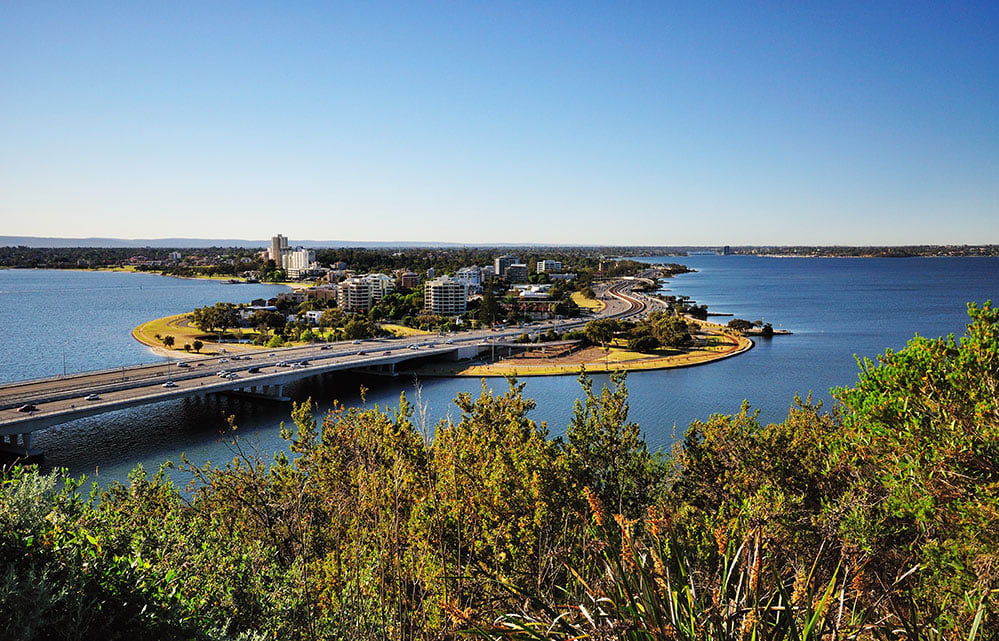 Narrows Bridge crossing in South Perth